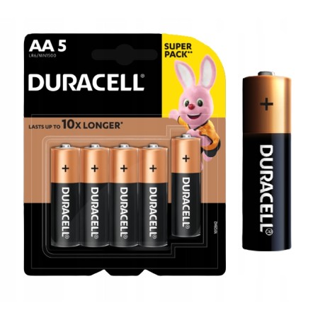 BATERIA DURACELL ALKALINE AAA LR3 1.5V 5 SZTUK 