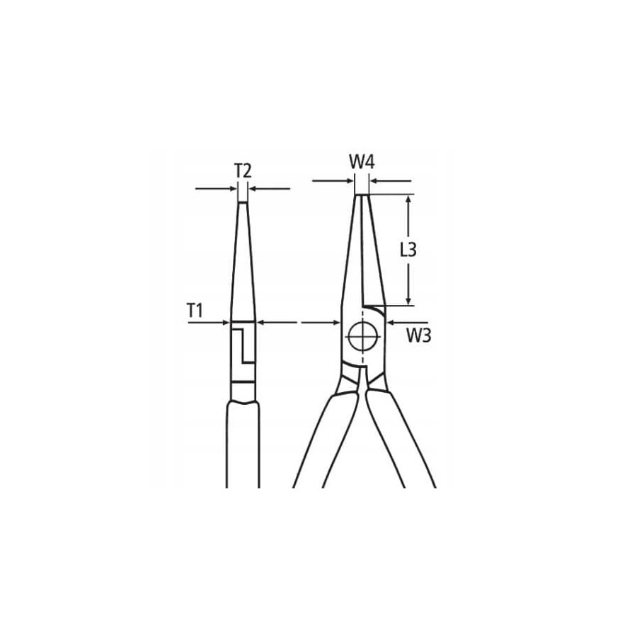 SZCZYPCE TNĄCE PÓŁOKRĄGŁE PROSTE 160MM - 25 05 160.