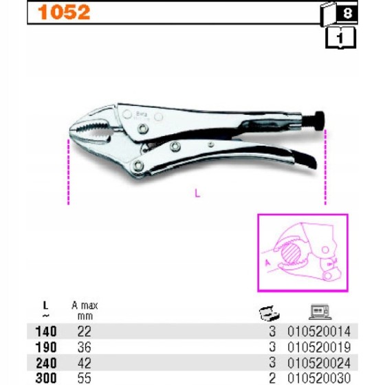 SZCZYPCE NASTAWNE SAMOBLOKUJĄCE 300MM - BE1052/300.