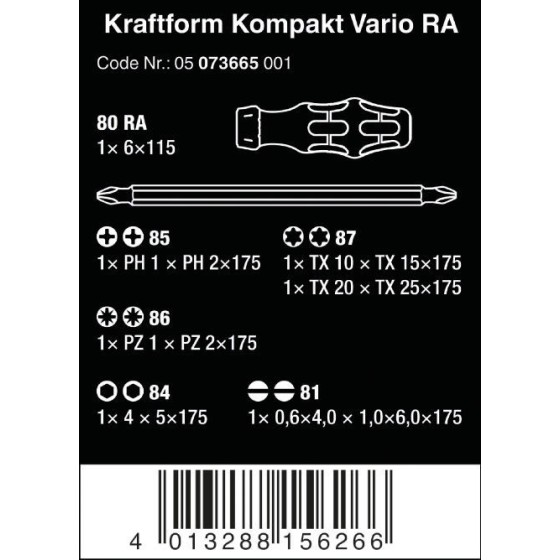 ZESTAW KRAFTFORM KOMPAKT VARIO RA SB, 7CZ. - 05073665001.