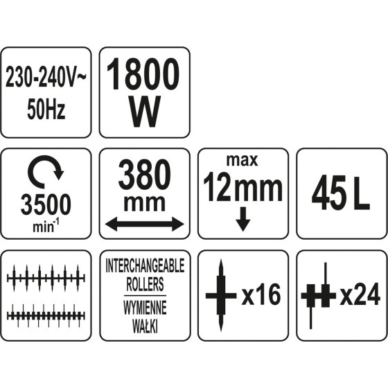 WERTYKULATOR ELEKTRYCZNY 1800W 