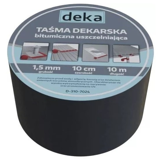 TAŚMA USZCZELNIAJĄCA DEKARSKA ALUBUTYL 10CM*10MB CEGLASTY 