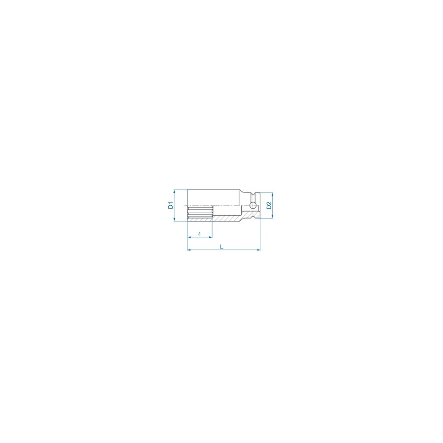 NASADKA DŁUGA UDAROWA 1/2'' 19MM 12-KĄTNA 