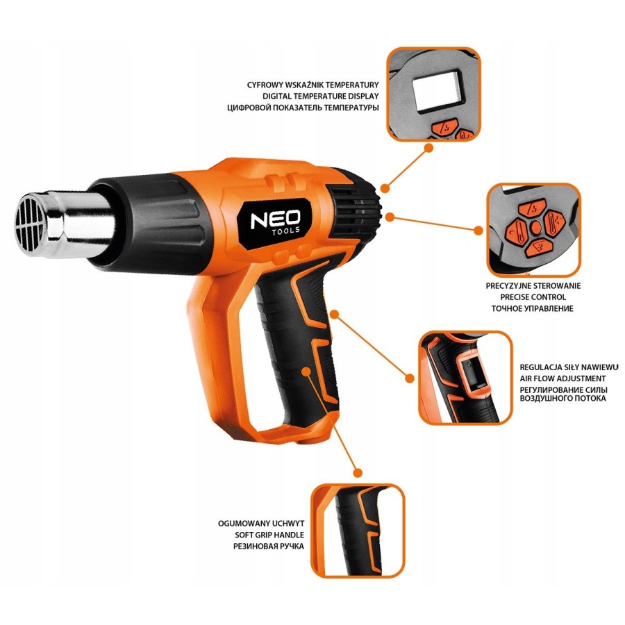 OPALARKA 2000W,ZAKRES TEM. 50-600OC,2 BIEGI, WALIZKA - 04-710.