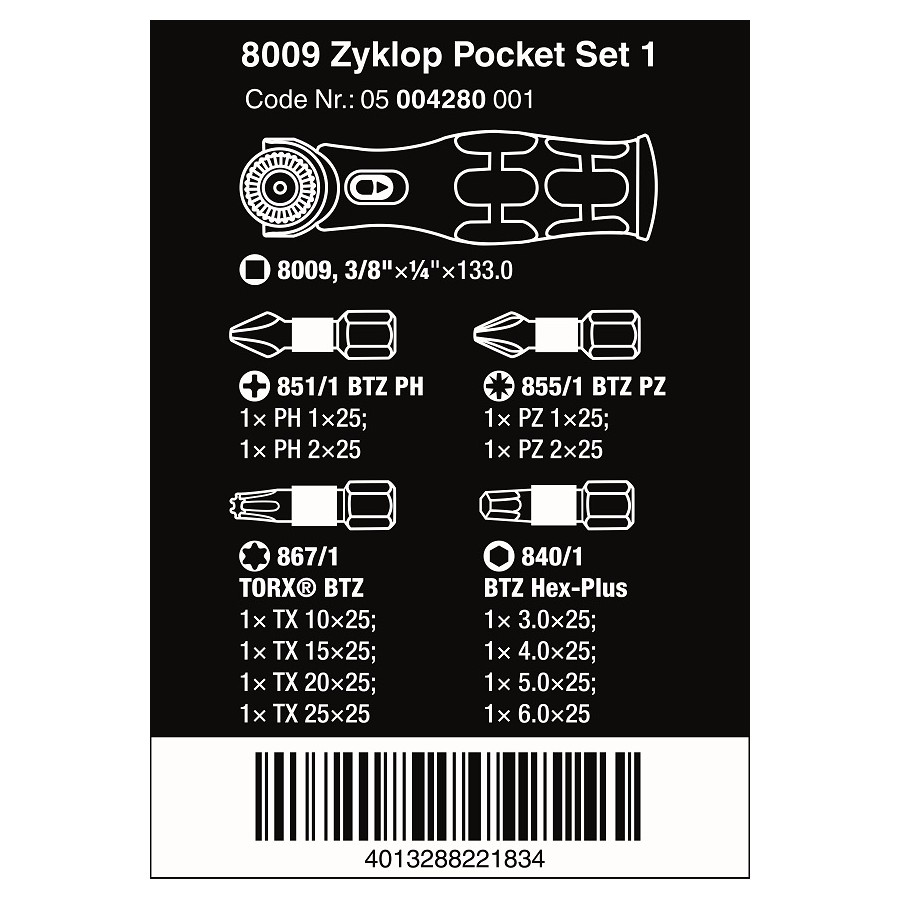 ZESTAW ZYKLOP POCKET SET 1, 13CZ. - 05004280001.