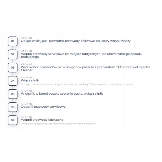 TEC 2000 FUEL INJECTOR CLEANER CZYSZCZENIE WTRYSKÓW BENZYNY - TEC 720001.