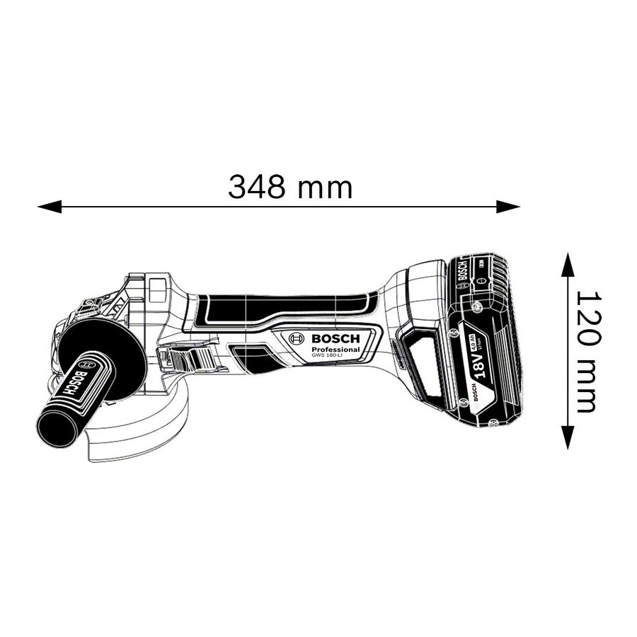 ZESTAW NARZĘDZI AKUM. GBH 180-LI + GWS 180-L1 2*4.0AH XLBOXX - 0615990N05.