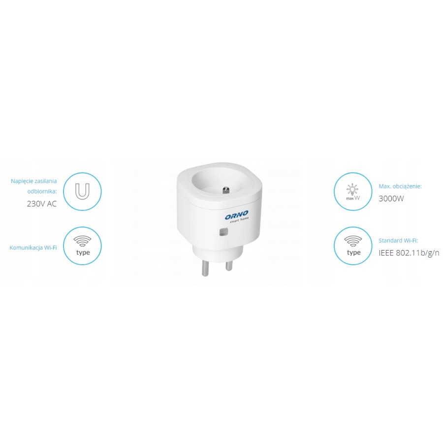 GNIAZDO CENTRALNE SMART HOME WI-FI - OR-SH-1731.