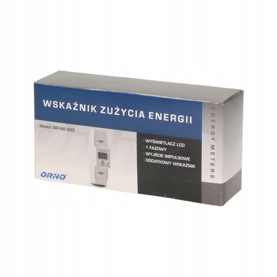 1-FAZOWY WSKAŹNIK ZUŻYCIA ENERGII 80A - OR-WE-503.