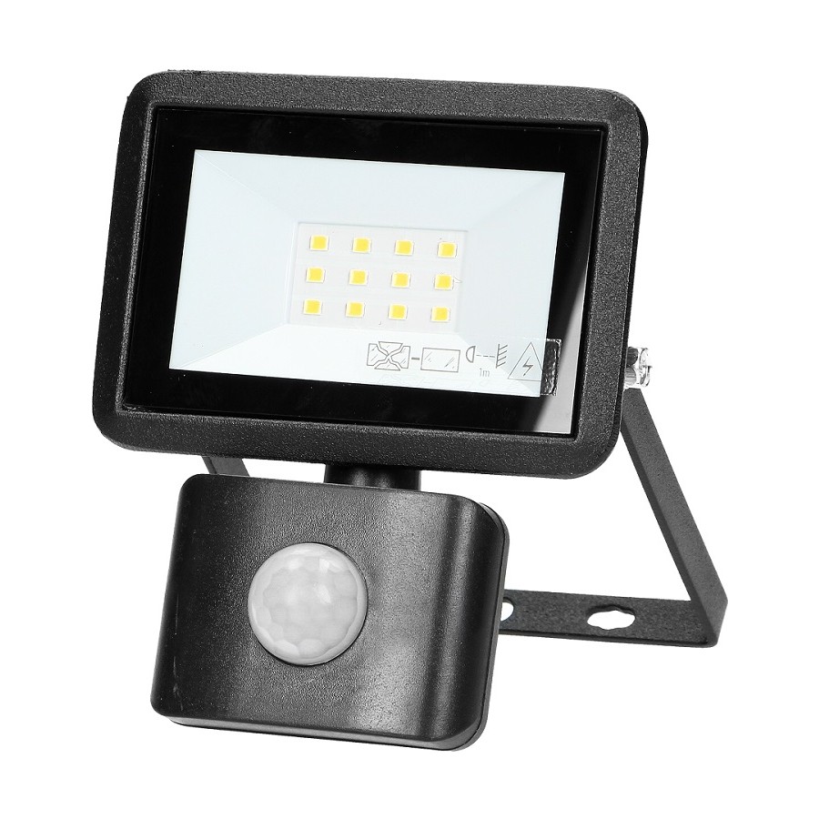 NAŚWIETLACZ LED Z PIR 10W 800LM IP44 4000K - AD-NL-6252BLR4.