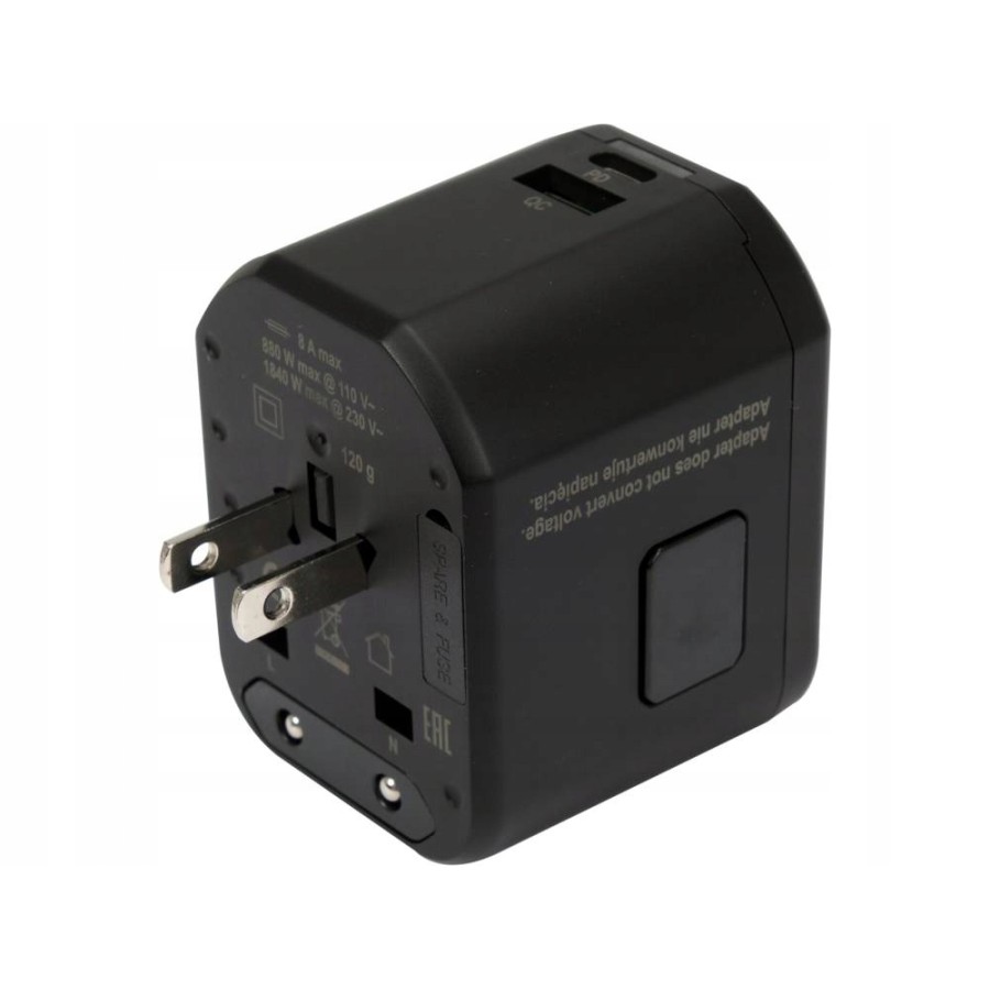 ADAPTER PODRÓŻNY UNIW. USB, USB-C 18W - YT-81300.