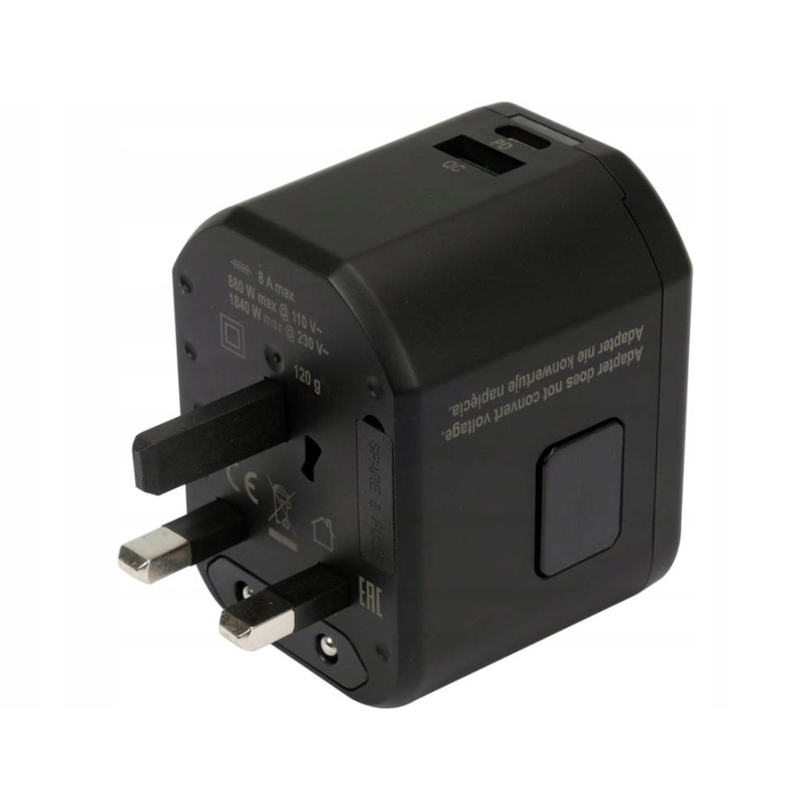 ADAPTER PODRÓŻNY UNIW. USB, USB-C 18W - YT-81300.