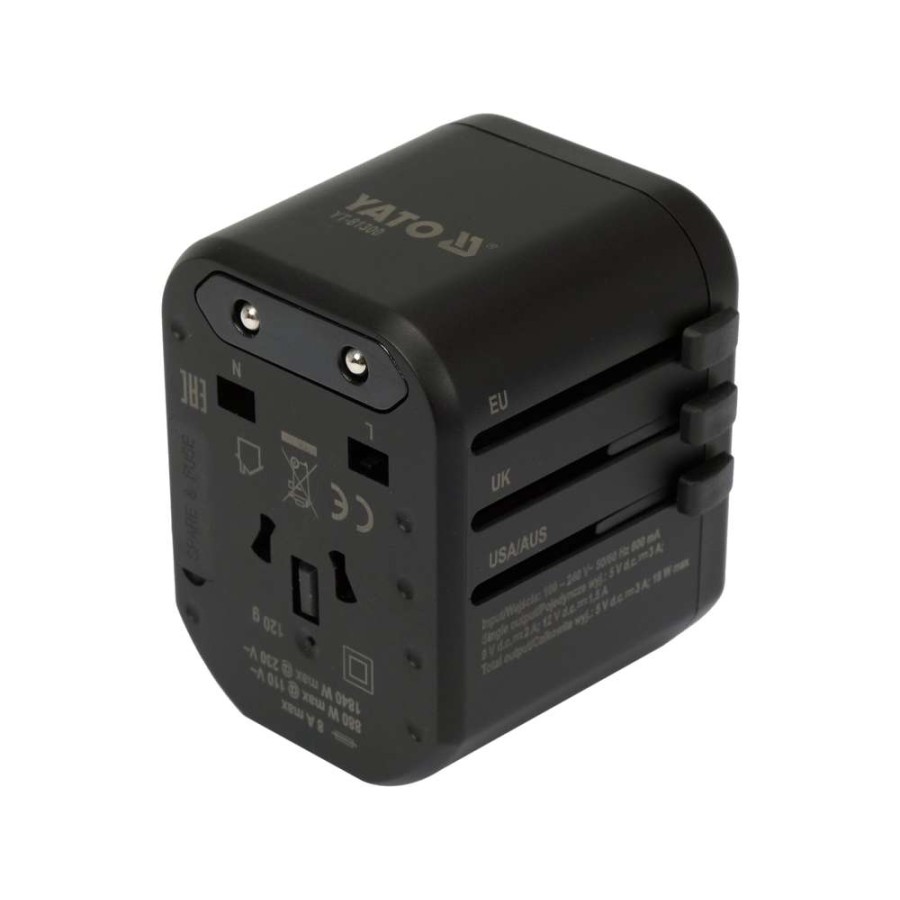 ADAPTER PODRÓŻNY UNIW. USB, USB-C 18W - YT-81300.