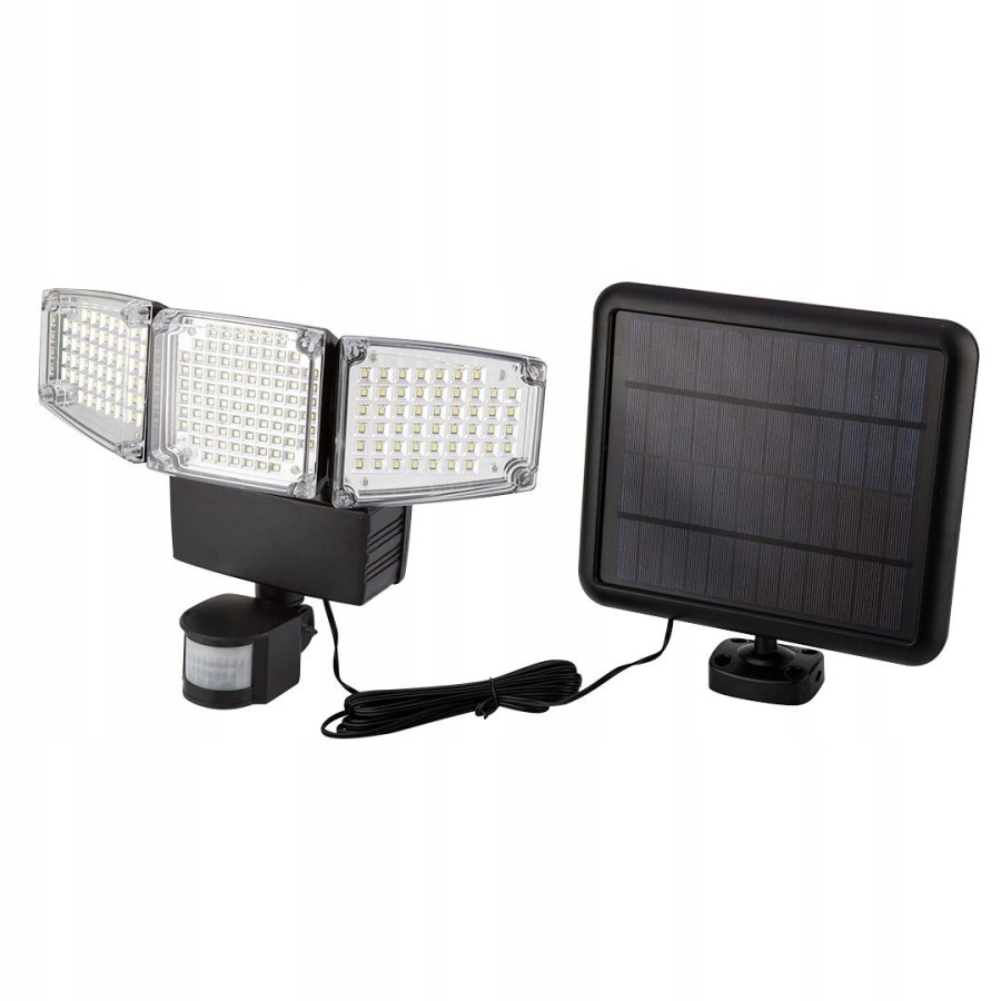 LAMPA SOLARNA ŚCIENNA POTRÓJNA LED 1000LM - 99-089.