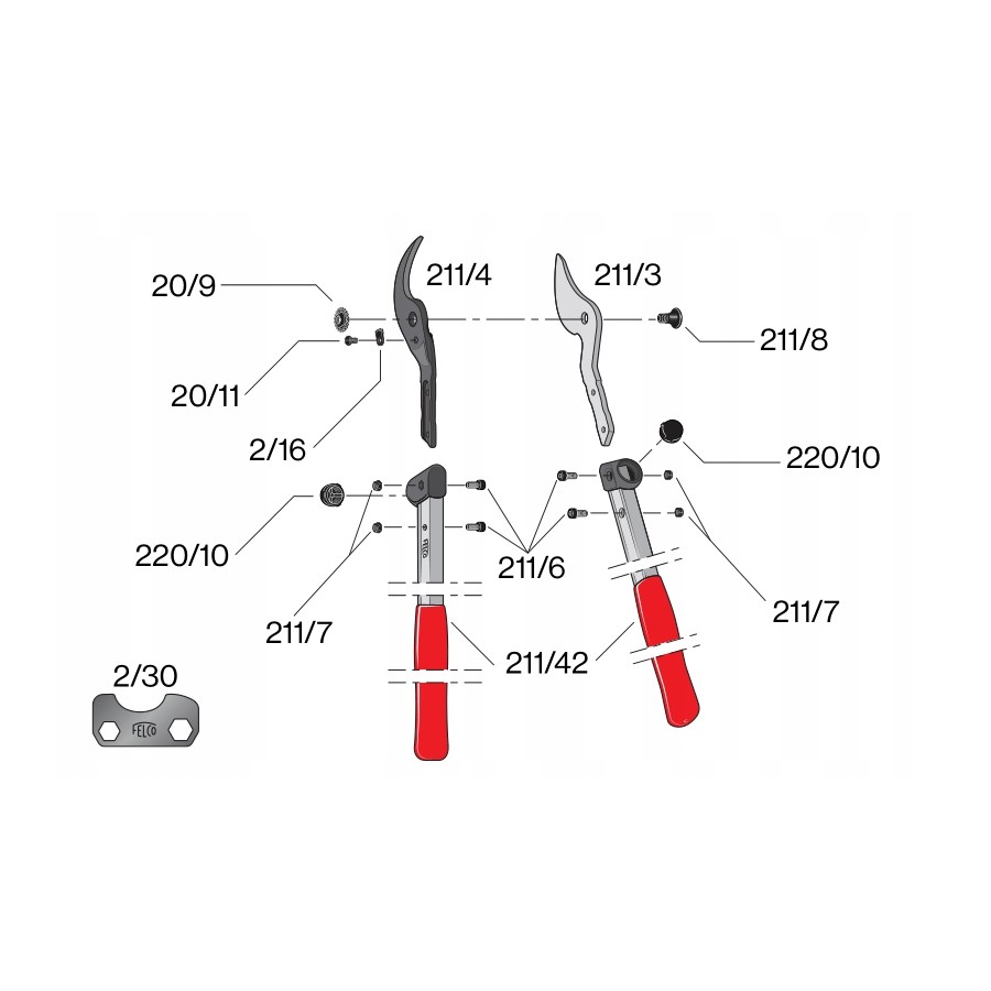 SEKATOR DO GAŁĘZI - FELCO 211-60.