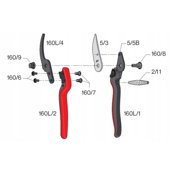 SEKATOR - NOŻYCE OGRODOWE L 220MM - FELCO 160L.