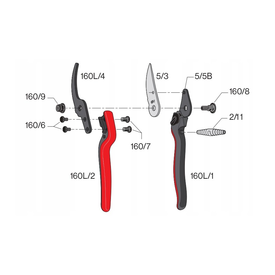 SEKATOR - NOŻYCE OGRODOWE L 220MM - FELCO 160L.