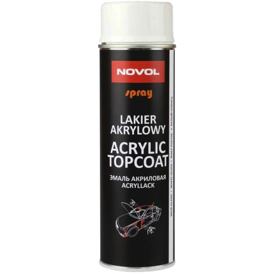 SPRAY ACRYL TOPCOAT BIAŁY POŁYSK 500 ML 