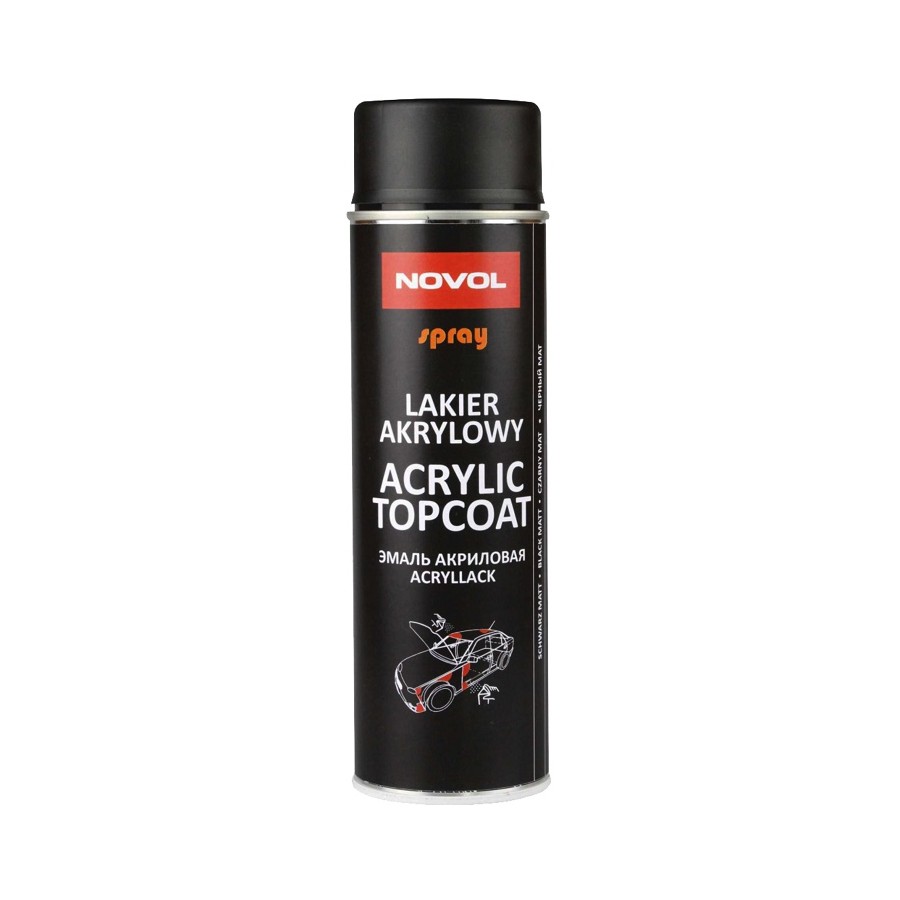 SPRAY ACRYL TOPCOAT CZARNY MAT 500 ML 