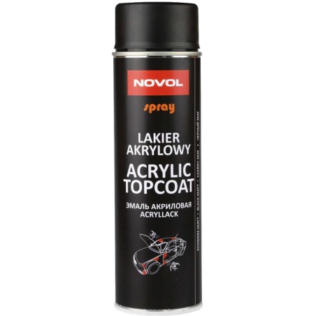 SPRAY ACRYL TOPCOAT CZARNY MAT 500 ML 