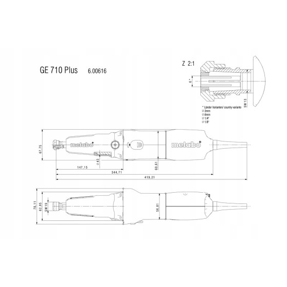 SZLIFIERKA PROSTA GE 710 PLUS - 600616000.