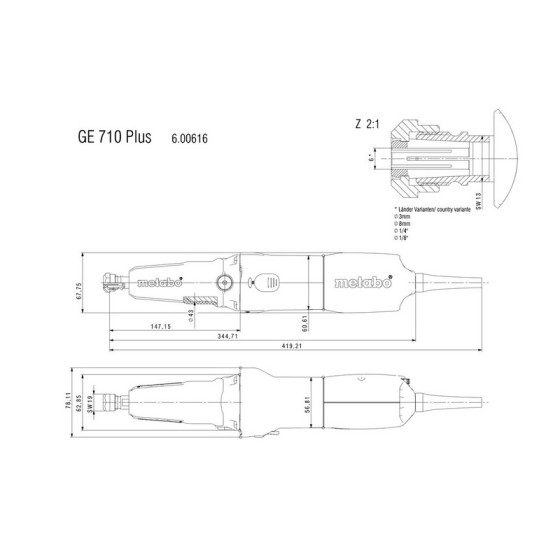 SZLIFIERKA PROSTA GE 710 PLUS - 600616000.