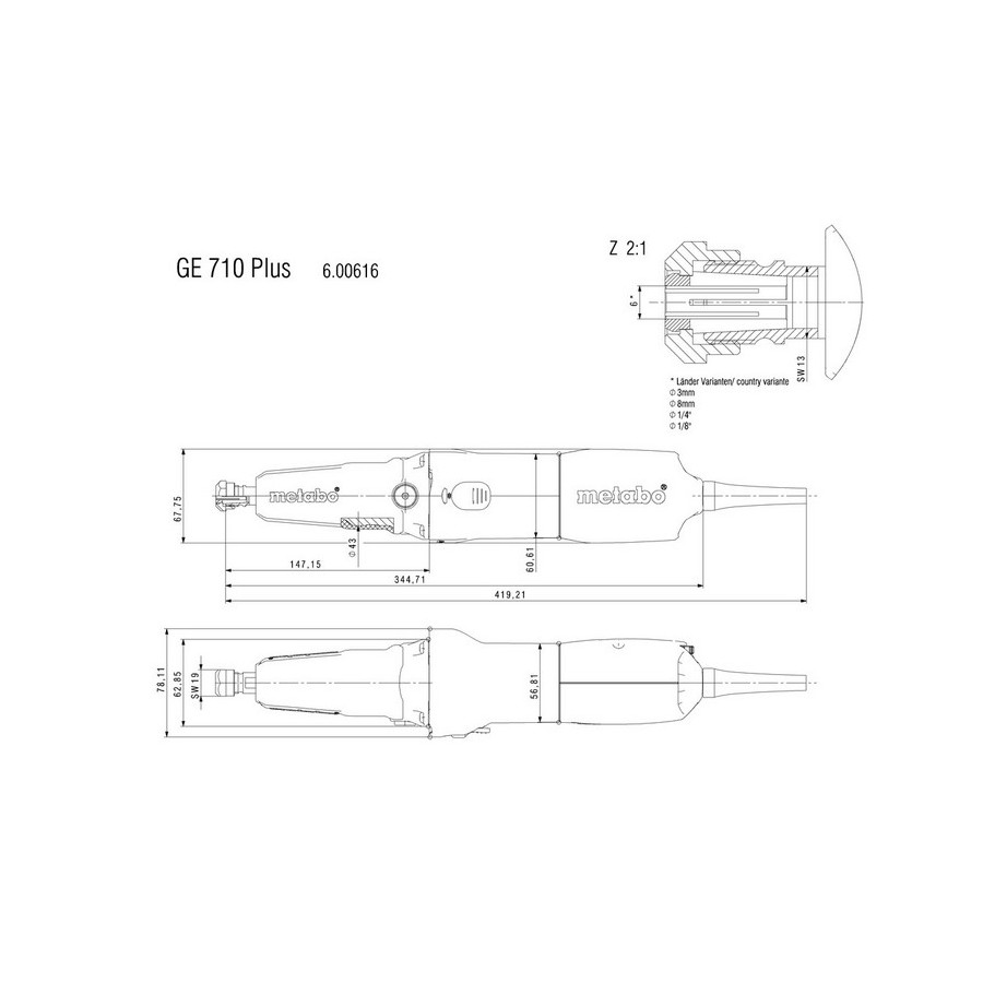 SZLIFIERKA PROSTA GE 710 PLUS - 600616000.