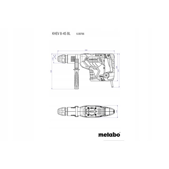 MŁOT UDAROWY OBROTOWY SDS-MAX KHEV 8-45 BL - 600766500.