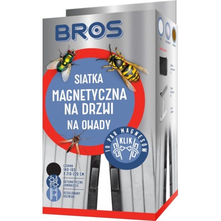 BROS SIATKA MAGNETYCZNA NA DRZWI KLIK 100*220 CZARNA 