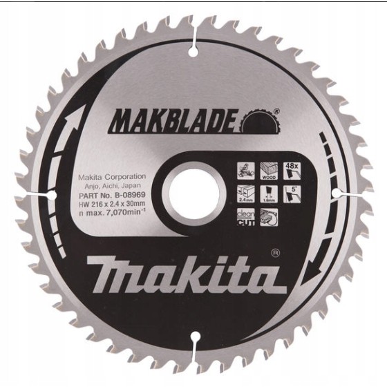 TARCZA TNĄCA MAKBLADE 260*30MM 70Z - B-32530.