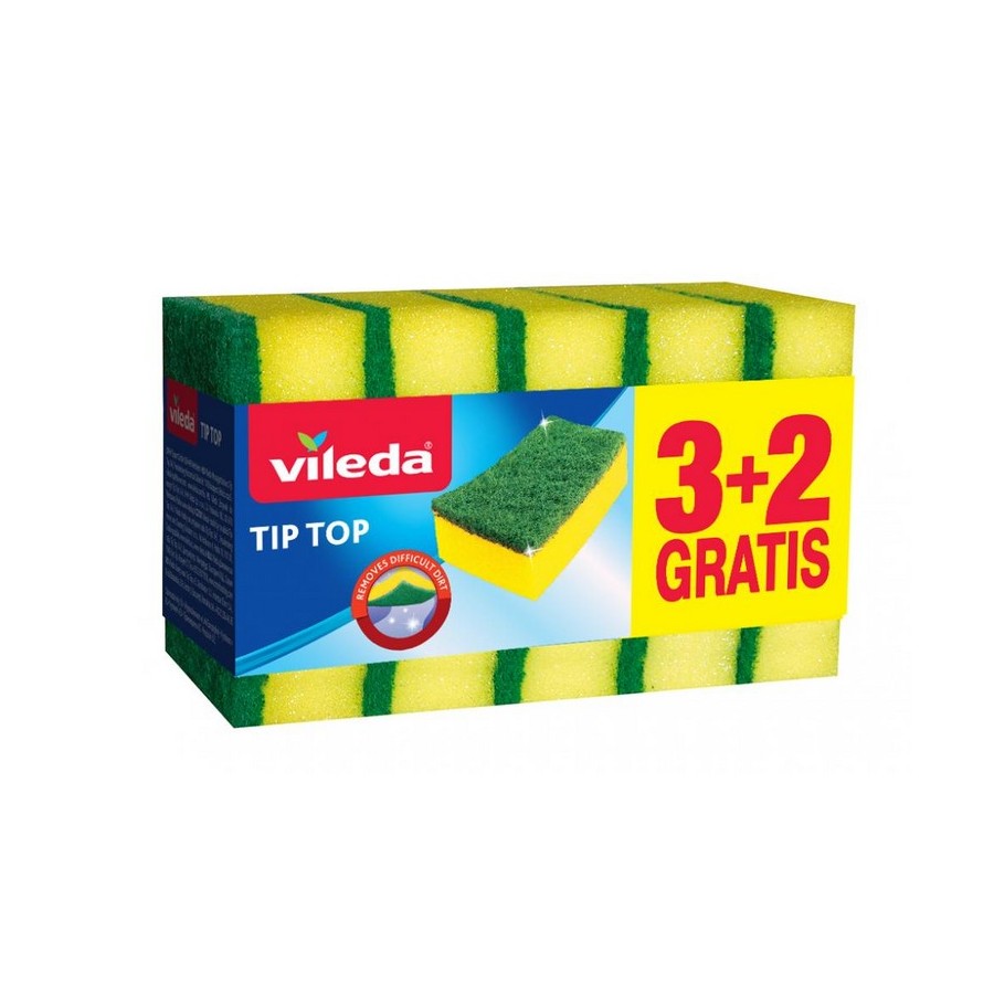 VILEDA GĄBKA DO NACZYŃ TIP TOP 3+2GRATIS 