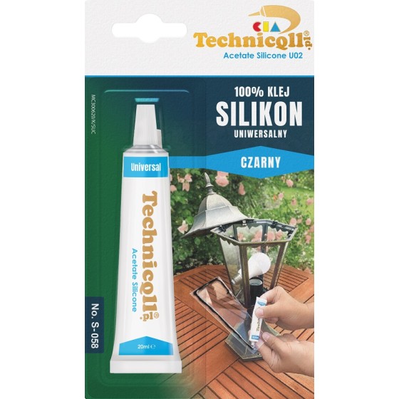 KLEJ SILIKON UNIWERSALNY CZARNY 20ML 