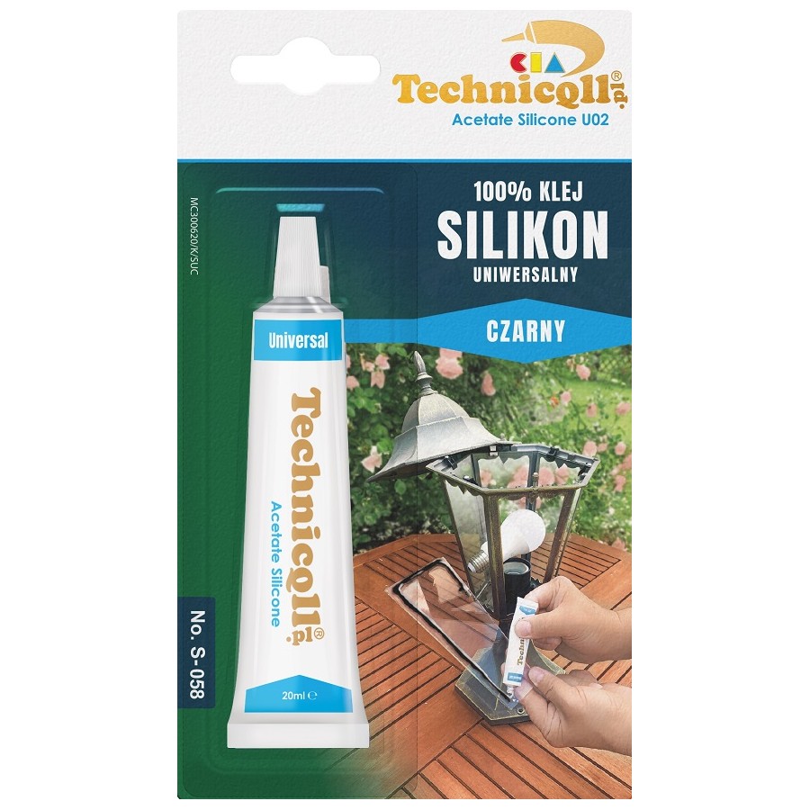 KLEJ SILIKON UNIWERSALNY CZARNY 20ML 