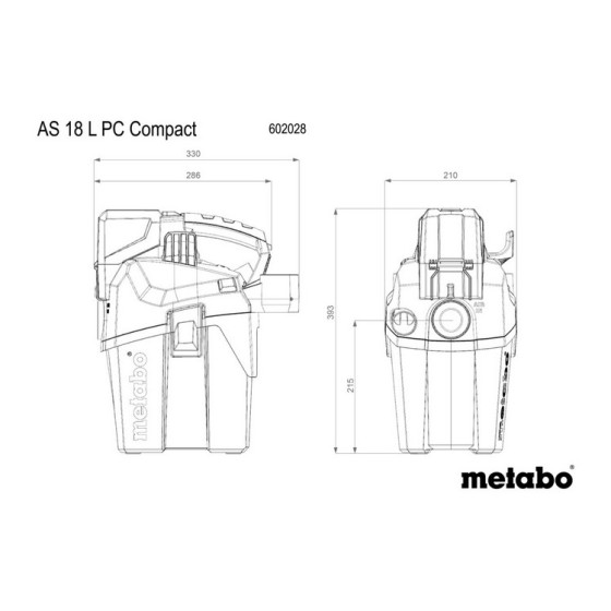 ODKURZACZ AKUMULATOROWY AS 18 L PC COMPACT - 602028850.