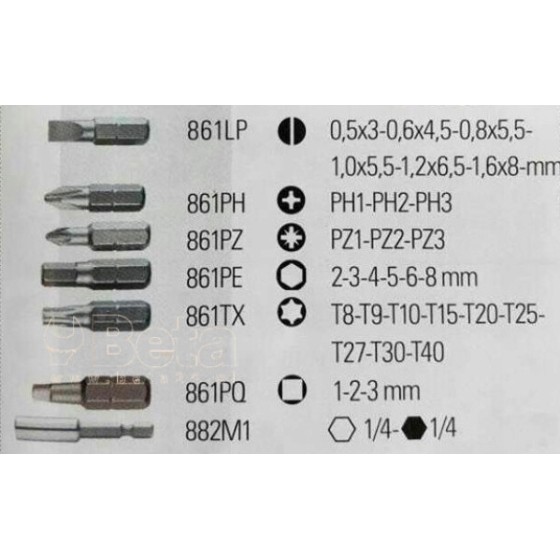 ZESTAW KOŃCÓWEK WKRĘTAKOWYCH 1/4''Z UCHWYTEM, 30 SZT. - BE860EA/31.