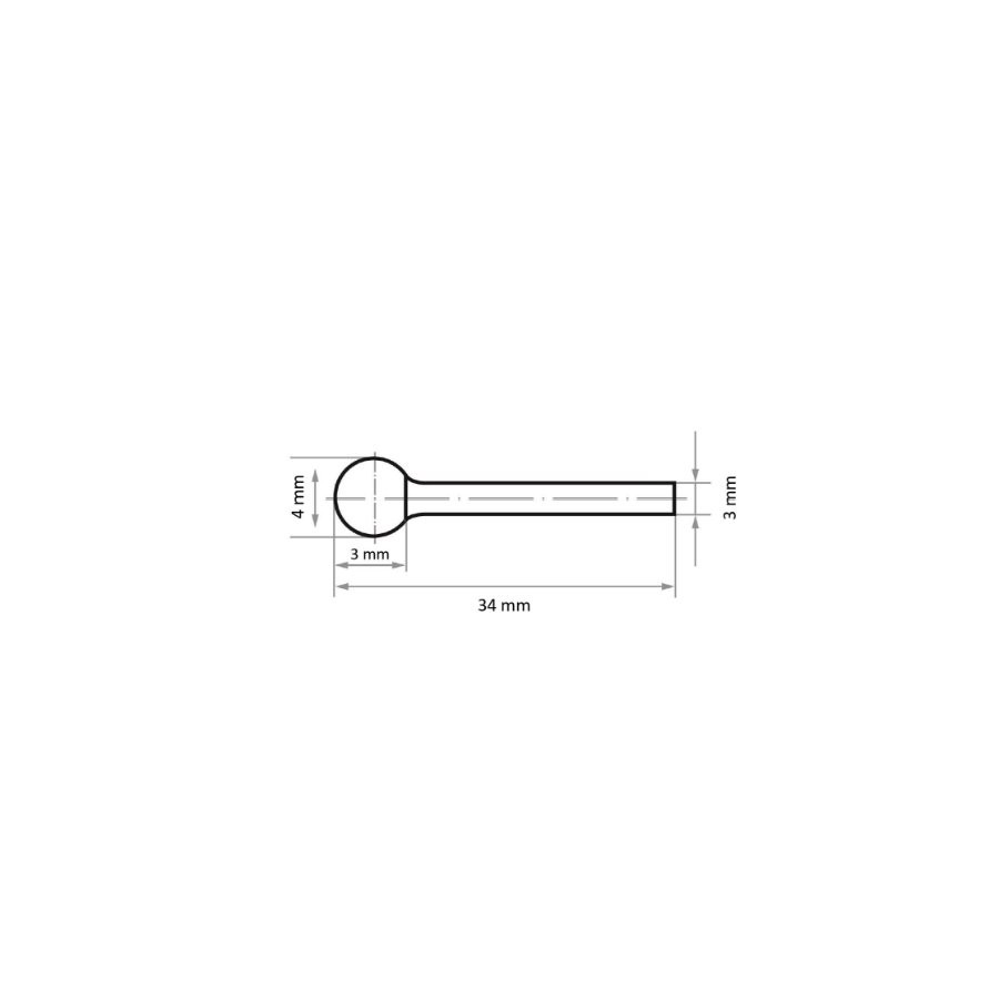 FREZ SPIEKOWY 'D' KULISTY 0403.03 Z7 STEEL 