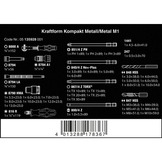 KRAFTFORM KOMPAKT M 1 DO METALU, 39 CZĘŚĆ 