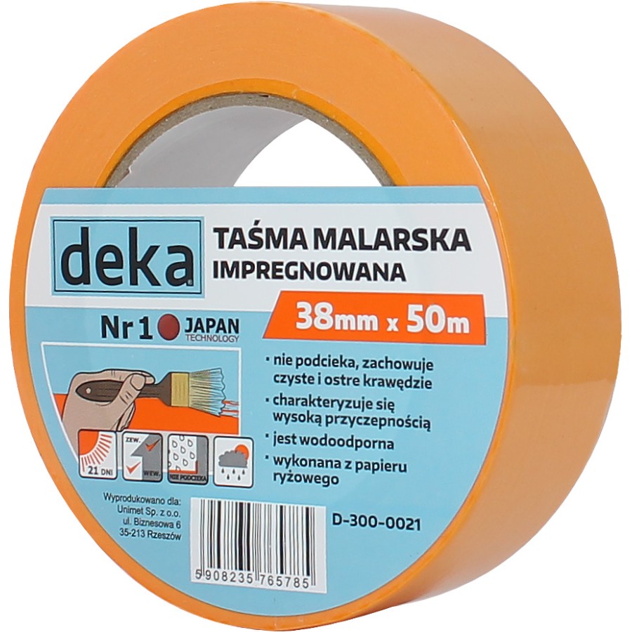 TAŚMA RYŻOWA MALARSKA IMPREGNOWANA 38MM*50M 