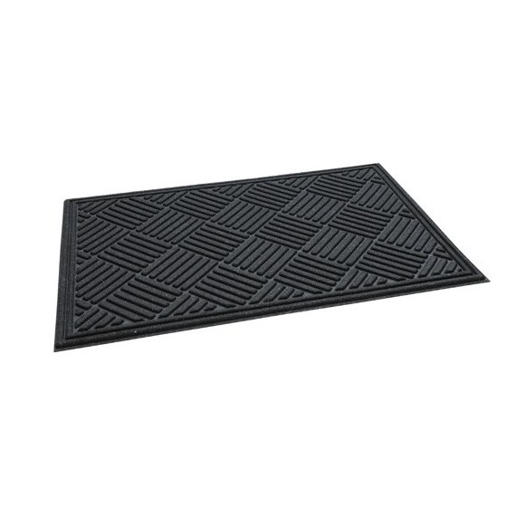 WYCIERACZKA ECO RIB -CROSSHATCH 60X90 BLACK 