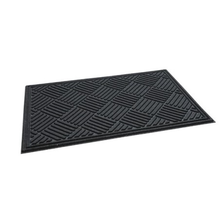 WYCIERACZKA ECO RIB -CROSSHATCH 60X90 BLACK 