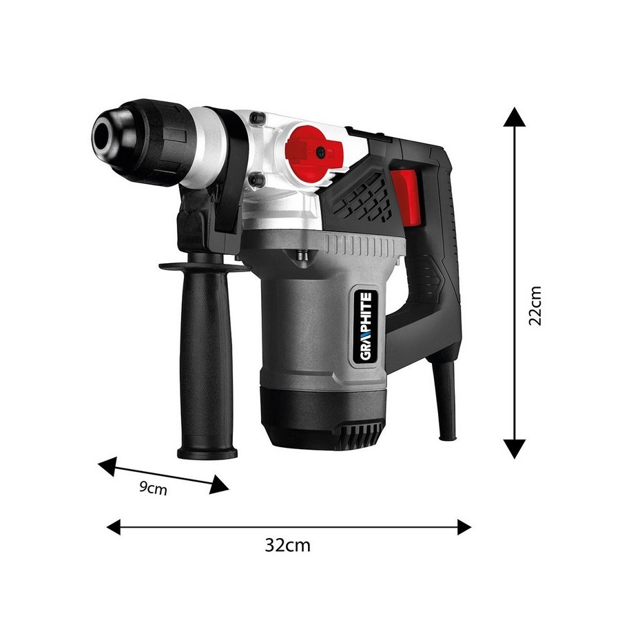 MŁOT UDAROWY OBROTOWY SDS+ 900W, UDAR 4J WALIZKA - 58G860.