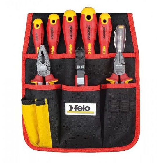 ZESTAW NARZĘDZI FELO ERGONIC VDE + KIESZEŃ NA PAS, 9SZT - FL41399504.