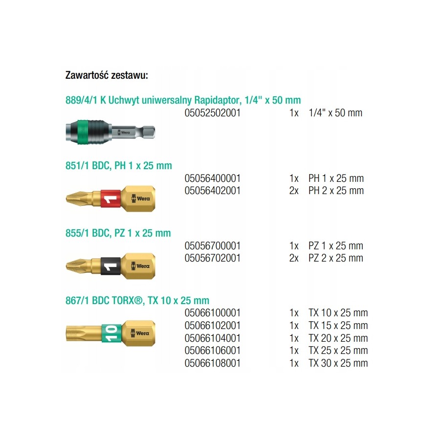 ZESTAW BITÓW BIT-CHECK 12 DIAMOND 1, 12 CZ. - 05057421001.