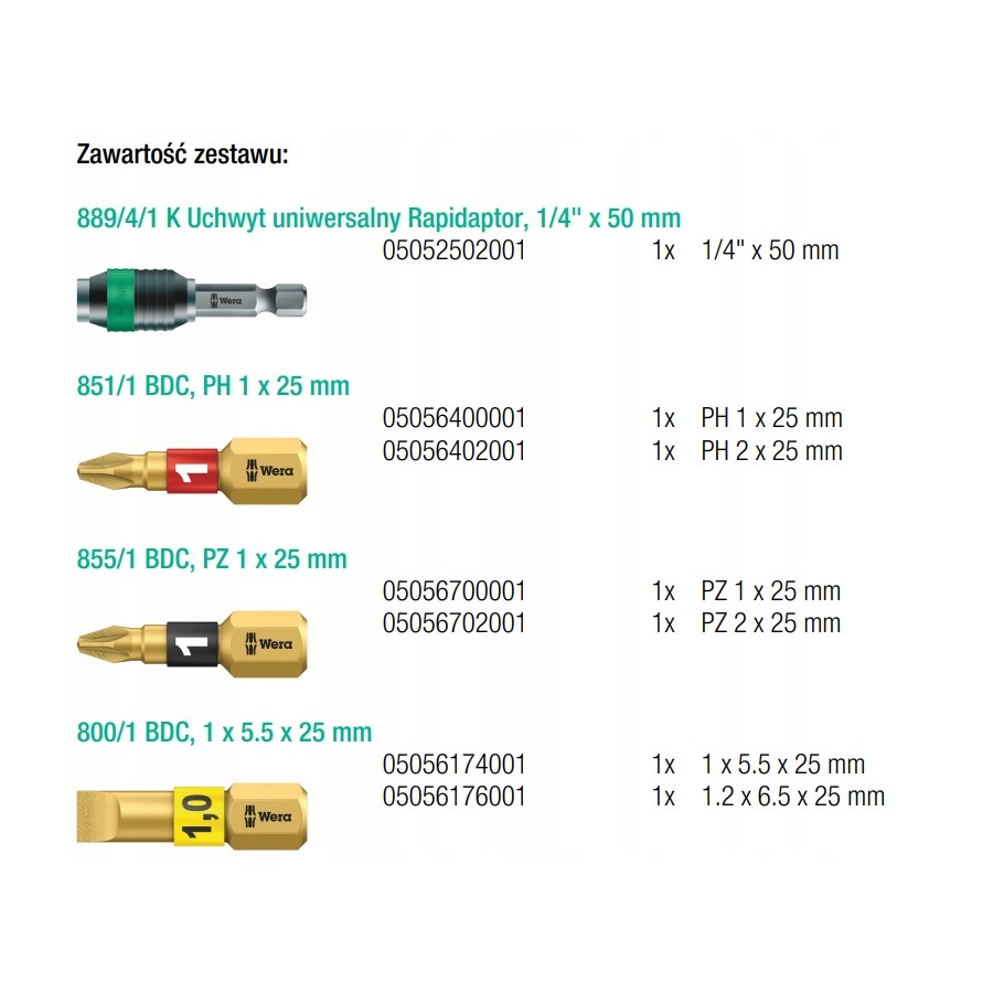 ZESTAW BITÓW BIT-CHECK 7 DIAMOND 1, 7 CZ - 05057416001.