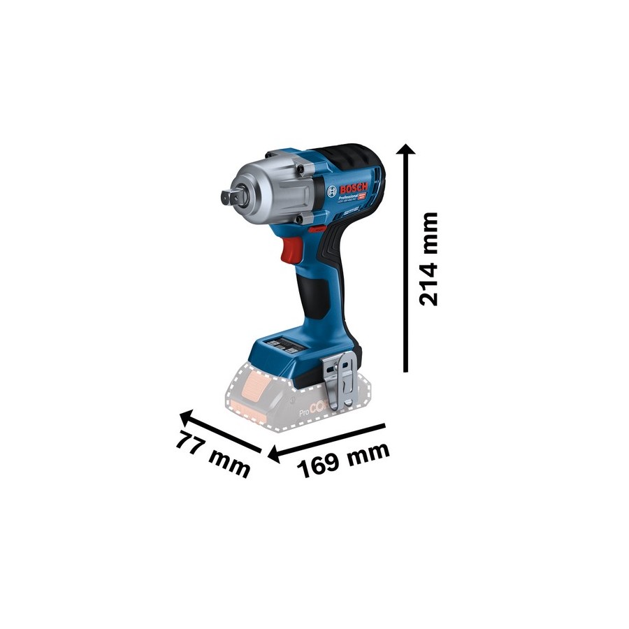 KLUCZ UDAROWY AKUMULATOROWY 1/2'' GDS 18V-450PC 2*4.0AH 