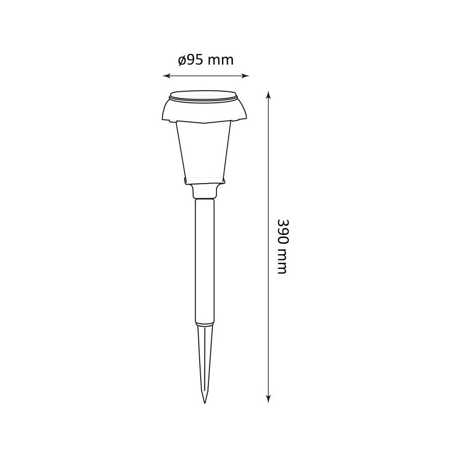 LAMPA SOLARNA LED DELTA INOX 2000K IP44 