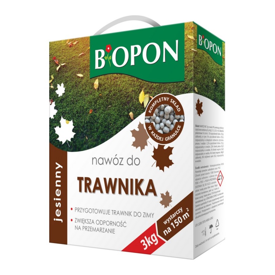 NAWÓZ JESIENNY - DO TRAWNIKA GRANULAT KARTON Z UCHWYTEM 3 KG