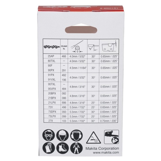 ŁAŃCUCH TNĄCY 10CM 80TXL 0,325'' SZER. ROWKA 1.1MM DUC101 