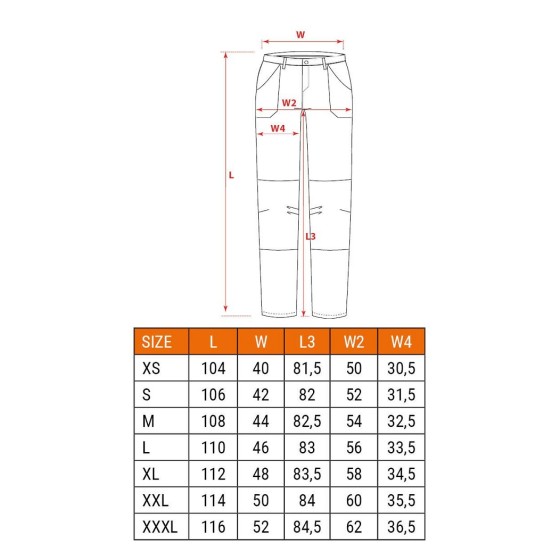 SPODNIE ROBOCZE OUTDOOR ZIELONO-SZARE ROZMIAR XL - 81-293-XL.