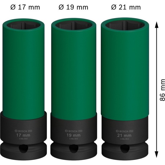 ZESTAW KLUCZY NASADOWYCH 1/2'' XL PRO S 3SZT. 